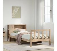 vidaXL Lit bibliothèque sans Matelas 90x190 cm Bois de pin Massif