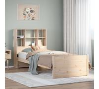 Vidaxl Lit Bibliothèque Sans Matelas 90x190 Cm Bois De Pin Massif
