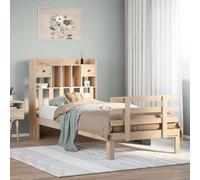 vidaXL Lit bibliothèque sans Matelas 90x190 cm Bois de pin Massif