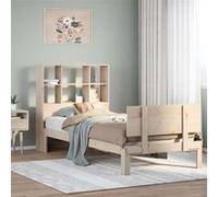 Vidaxl Lit Bibliothèque Sans Matelas 90x190 Cm Bois De Pin Massif