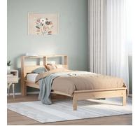 Vidaxl Lit Bibliothèque Sans Matelas 90x190 Cm Bois De Pin Massif Marron