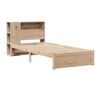 vidaXL Lit bibliothèque sans Matelas 90x190 cm Bois de pin Massif, lit, Meuble de Chambre à Coucher, lit avec Rangement, lit Simple, lit en Bois