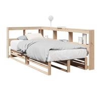 vidaXL Lit bibliothèque sans Matelas 90x190 cm Bois de pin Massif, lit, Meuble de Chambre à Coucher, lit en Bois Massif, lit Simple, lit en Bois