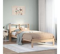 Vidaxl Lit Bibliothèque Sans Matelas 90x190 Cm Bois De Pin Massif Marron