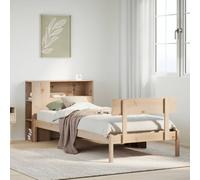 vidaXL Lit bibliothèque sans Matelas 90x200 cm Bois de pin Massif, lit, Meuble de Chambre à Coucher, lit avec Rangement, lit Simple, lit en Bois