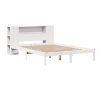 Vidaxl Lit Bibliothèque Sans Matelas Blanc 120x200 Cm Bois Pin Massif Blanc