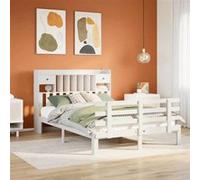 Lit Bibliothèque sans Matelas Adulte Sommier à Lattes Chambre Pin Massif vidaXL