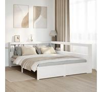 vidaXL Lit bibliothèque sans Matelas Blanc 140x200 cm Bois pin Massif