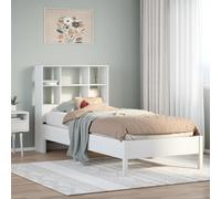 Vidaxl Lit Bibliothèque Sans Matelas Blanc 90x200cm Bois De Pin Massif Blanc