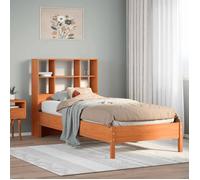 vidaXL Lit bibliothèque sans matelas cire marron 100x200 cm pin massif 3322878