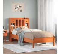 vidaXL Lit bibliothèque sans matelas cire marron 75x190 cm pin massif