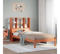 Vidaxl Lit Bibliothèque Sans Matelas Cire Marron 90x200 Cm Pin Massif Marron