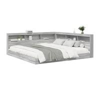 vidaXL Lit Bibliothèque Sonoma Gris 180 x 200 cm Bois d'ingénierie, Mobilier de Chambre, Design Minimaliste, lit rangements Pratiques, bibliothèque innovante, Compact et Moderne