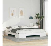 Vidaxl Cadre De Lit Surélevé Blanc 180 X 200 Cm Bois Massif En Pin