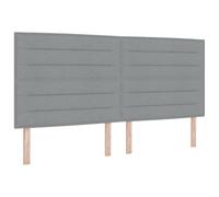 vidaXL Lit Box Spring avec Matelas Gris Clair 200x200 cm Tissu