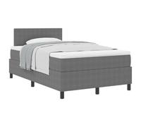 vidaXL Lit Box Spring avec Matelas Gris Clair Petit Double Tissu en Velours Côtelé