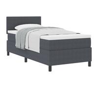 Vidaxl Lit Box Spring Avec Matelas Gris Foncé 100x200 Cm Velours Côtelé Gris