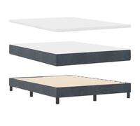 vidaXL Lit Box Spring avec Matelas Gris Foncé 160x200 cm Velours