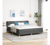 Vidaxl Lit Box Spring Avec Matelas Gris Foncé 180x200 Cm En Tissu