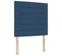 vidaXL Lit Box Spring avec Matelas & LED Bleu 120x200 cm Tissu