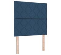 Vidaxl Lit Box Spring Avec Matelas & Led Bleu 90x200 Cm Tissu