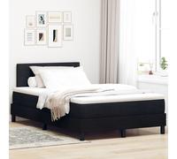 vidaXL Lit box spring avec matelas & LED noir 120x190 cm en tissu Noir