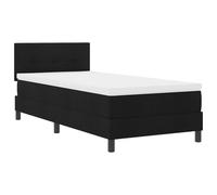 vidaXL Lit Box Spring avec Matelas & LED Noir 90x190 cm Tissu