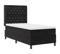 vidaXL Lit Box Spring avec Matelas & LED Noir 90x200 cm Velours