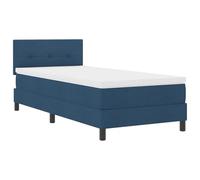vidaXL Lit Box Spring avec Matelas & lumière LED Bleue 80x200 cm Tissu
