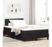 vidaXL Lit Box Spring avec Matelas Noir Petit Double Velours 3339160 Noir G