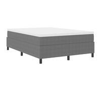 vidaXL Lit Box Spring Gris Clair 140x200 cm Tissu Corde