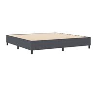 vidaXL Lit Box Spring Gris Foncé 200x200 cm Tissu en Corde