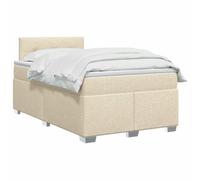 vidaXL Lit boxspring avec Matelas Crème 120 x 190 cm Tissu