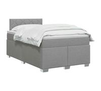 vidaXL Lit boxspring avec Matelas Gris Clair 120 x 190 cm Tissu
