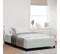 Vidaxl Lit Boxspring Avec Matelas Gris Clair 120 X 200 Cm Velours