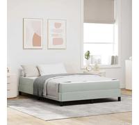Vidaxl Lit Boxspring Avec Matelas Gris Clair 160 X 200 Cm Velours