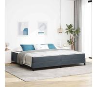 vidaXL Lit boxspring avec matelas Gris foncé 200 x 220 cm Velours