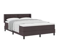 vidaXL Lit boxspring avec Matelas Marron foncé 160 x 200 cm, Lit Moderne avec Matelas en Mousse Durable, Solution de Sommeil, Meuble intérieur stylé et Minimaliste