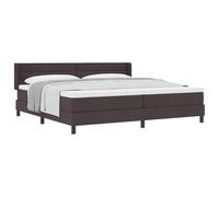 vidaXL Lit boxspring avec Matelas Marron foncé 200 x 200 cm, Lit Moderne avec Matelas en Mousse Durable, Solution de Sommeil, Meuble intérieur stylé et Minimaliste