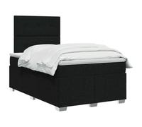 vidaXL Lit boxspring avec Matelas Noir 120 x 190 cm Tissu