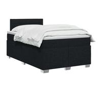 vidaXL Lit boxspring avec Matelas Noir 120 x 190 cm Tissu, Chambre, Lit Box Spring Moderne, Surface de Sommeil, Tête réglable, Cadre Fonctionnel, Soutien Matelas Cozy