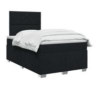 vidaXL Lit boxspring avec Matelas Noir 120 x 190 cm Tissu, Mobilier de Chambre, lit Moderne, sommier, Cadre Ajustable, Confort de Sommeil, Installation intérieure à la Maison