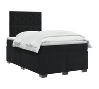 vidaXL Lit boxspring avec Matelas Noir 120 x 190 cm Velours