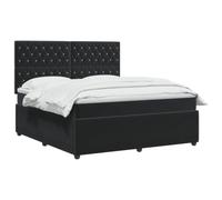 vidaXL Lit boxspring avec Matelas Noir 140 x 200 cm Velours