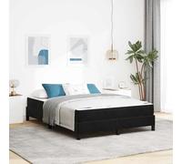 Vidaxl Lit Boxspring Avec Matelas Noir 140 X 200 Cm Velours