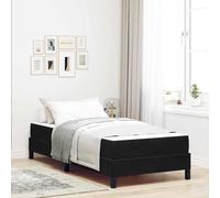 Vidaxl Lit Boxspring Avec Matelas Noir 90 X 200 Cm Velours