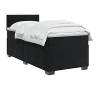 vidaXL Lit boxspring avec Matelas Noir 90 x 200 cm Velours