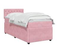 vidaXL Lit boxspring avec Matelas Rose 100 x 200 cm Velours