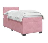 vidaXL Lit boxspring avec Matelas Rose 100 x 200 cm Velours