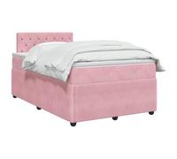 vidaXL Lit boxspring avec Matelas Rose 120 x 190 cm Velours